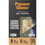 
PanzerGlass-Tvrzené sklo UWF Eyecare s aplikátorem pro iPhone 15 Plus, černá
