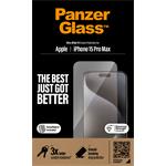 PanzerGlass-UWF tempered glass with applicator for iPhone 15 Pro Max, black