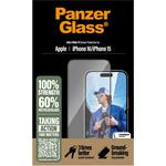 
PanzerGlass-UWF tempered glass with applicator for iPhone 16/15, black
