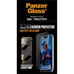 
PanzerGlass-UWF tempered glass with Fastfit for iPhone 17/16 Pro, black
