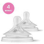 Philips AVENT - Cumlík Natural Response SCY964/02, 4 stredný prietok 3m+, 2 ks
