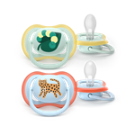 Philips AVENT - Cumlík Ultra air s obrázkom SCF087/02, 0-6 m, chlapec, 2ks, modrá/zelená