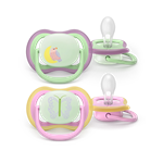 Philips AVENT - Cumlík Ultra air s obrázkom SCF376/29, nočný 6-18 m, dievča, 2ks