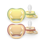 Philips AVENT - Cumlík Ultra air SCF087/07, 0-6 m, neutral, 2ks, oranžová/žltá