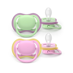 Philips AVENT - Cumlík Ultra air SCF087/12, 6-18 m, dievča, 2ks, ružová/zelená