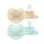 Philips AVENT - Cumlík Ultrasoft s obrázkom SCF091/41, 0-6 m, neutral, 2ks