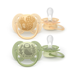 Philips AVENT - Cumlík Ultrasoft s obrázkom SCF091/46, 6-18 m, neutral, 2ks
