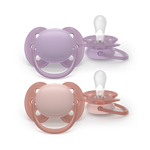 Philips AVENT - Cumlík Ultrasoft SCF091/43, 6-18 m, dievča, 2ks