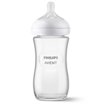 Philips AVENT - Fľaša Natural Response sklenená SCY933/01, 240 ml, 1m+, 1 ks