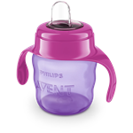 Philips AVENT - Hrnček s náustkom a držadlami Classic SCF551/03, 200 ml, 6 m+, ružová
