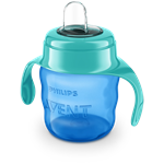 Philips AVENT - Hrnček s náustkom a držadlami Classic SCF551/05, 200 ml, 6 m+, modrá