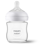 Philips AVENT - Natural Response glass baby bottle SCY930/01, 120ml, 0m+