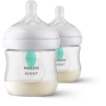 Philips AVENT - Natural Response with AirFree vent baby bottle SCY670/02, 125ml, 0m+, 2 pieces