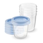 Philips AVENT - Set pohárikov na uskladnenie materského mlieka SCF619/05, 5x 180ml