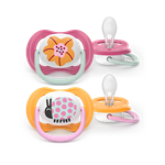 Philips AVENT - Ultra air soother SCF080/27, 6-18m, deco girl, 2-pack