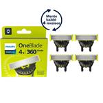 Philips - Náhradné čepele 360 QP440/50 pre zastrihávač OneBlade, 4 ks