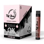 Puff House - Jednorázová E-Cigareta, Lychee Ice, 800 potiahnutí, 12 ks (0mg), AT/DE