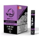 Puff House - Jednorázová E-Cigareta, Mixed Berries, 800 potiahnutí, 12 ks (20mg), AT/DE