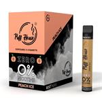 Puff House - Jednorázová E-Cigareta, Peach Ice, 800 potiahnutí, 12 ks (0mg), AT/DE