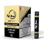 Puff House - Jednorázová E-Cigareta, Vanilla Custard, 800 potiahnutí, 12 ks (20mg), AT/DE