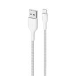 
PURO-Cable USB-A/MFI Lightning, 12 W, Kevlar, fabric, 1.2 m, white
