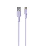 
PURO-Cable USB-C/USB-A, 60 W, Soft, 1.5 m, lavender
