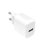 PURO - Cestovný adaptér Daily 1, USB-A, 10 W, biela