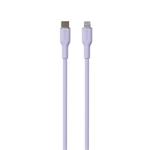 PURO - Kábel Soft Lightning/USB-C, 1,5 m, lavender