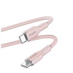 PURO - Kábel Soft USB-C/USB-C 60 W, 1,5 m, ružová