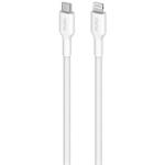 PURO - Kábel USB-C/MFI Lightning, 12 W, látkový, 1,2 m, biela