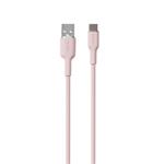 PURO - Kábel USB-C/USB-A, 60 W, Soft, 1,5 m, ružová