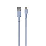 PURO - Kábel USB-C/USB-A, 60 W, Soft, 1,5 m, svetlá modrá