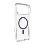 PURO - LITE MAG case with MagSafe for iPhone 17 Pro Max, transparent/dark blue