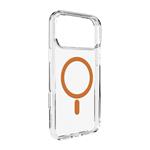 PURO - LITE MAG case with MagSafe for iPhone 17 Pro Max, transparent/orange
