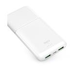 PURO - PowerBank 10000 mAh, 20 W, DAILY 10 PLUS, USB-C/USB-A, biela