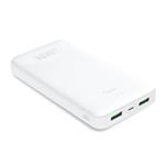 
PURO-PowerBank 20000 mAh 12 W, Fast Charge, USB-C/2x USB-A, bílá
