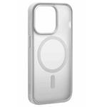 PURO - Puzdro Gradient s MagSafe pre iPhone 15 Pro Max, strieborná