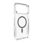 PURO - Puzdro LITE MAG s MagSafe pre iPhone 17 Pro Max, transparentná/tmavá šedá