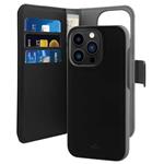 PURO - Puzdro Wallet pre iPhone 14 Pro, odnímateľné, čierna
