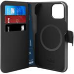 PURO - Puzdro Wallet s MagSafe pre iPhone 14 Plus, odnímateľné, čierna
