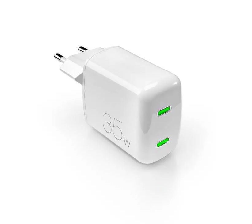 PURO - Adapt MiniPro 2x USB-C,GaN,35W,bi