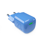 
PURO-Travel adapter MiniPro USB-C, GaN, 20 W, blue lagoon
