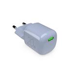 PURO-Travel adapter MiniPro USB-C, GaN, 20 W, light blue