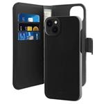 PURO-Wallet case for iPhone 14 Plus, removable, black