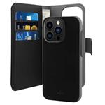 PURO-Wallet case for iPhone 14 Pro Max, removable, black