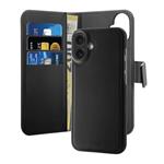 
PURO-Wallet case with MagSafe for iPhone 16 Plus, removable, black

