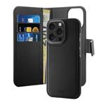 
PURO-Wallet case with MagSafe for iPhone 16 Pro Max, removable, black
