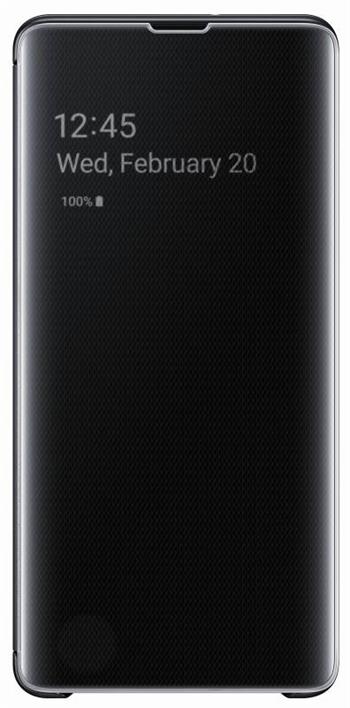 Samsung - Puzdro knižkové Clear View pre Samsung Galaxy S10+, čierna