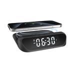
SBS-2-in-1 Wireless Charging Station with Alarm Clock, 15 W, Black
