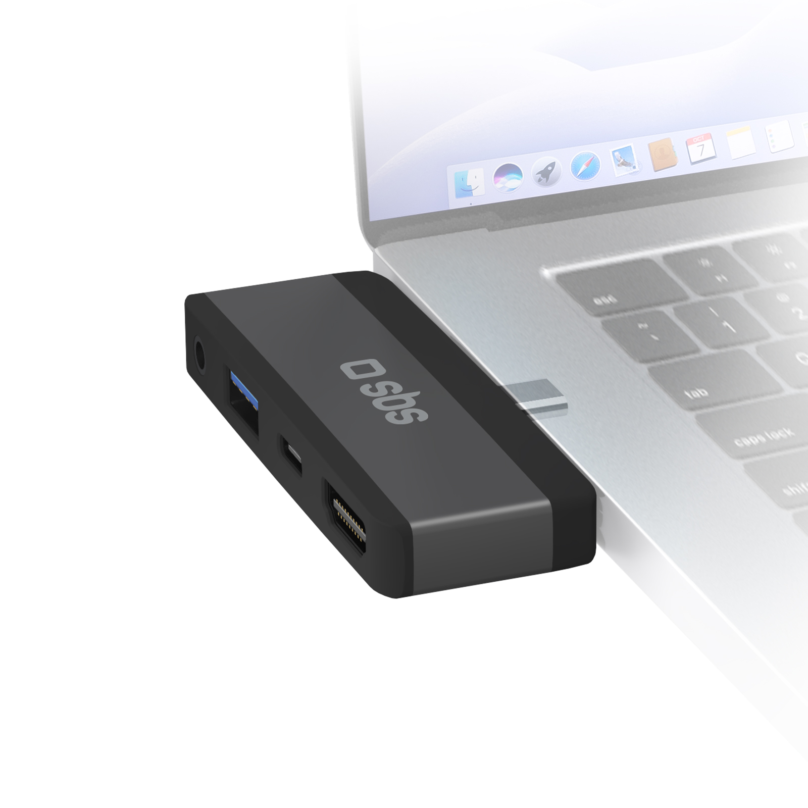 SBS-4v1 USB-C HUB,PD100W,HDMI,čie